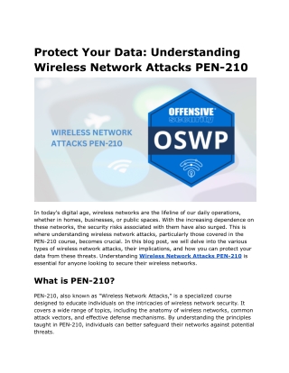 Protect Your Data_ Understanding Wireless Network Attacks PEN-210