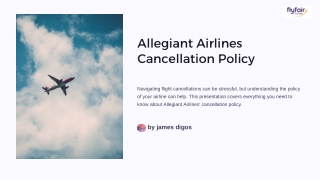 allegiant airlines cancellation policy