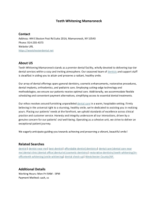 Teeth Whitening Mamaroneck