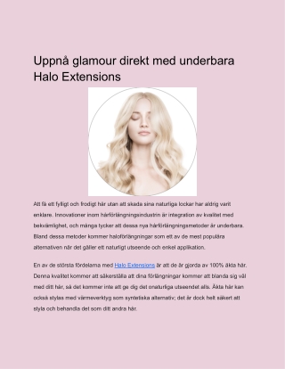 Uppnå glamour direkt med underbara Halo Extensions