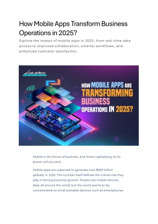 How Mobile Apps Transform Business Operations in 2025