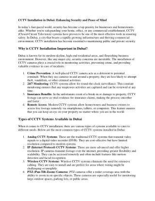 cctv installation dubai