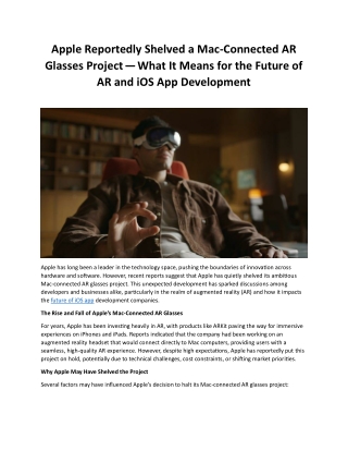 Apple Reportedly Shelved a Mac