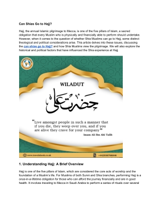 Can Shias Go to Hajj