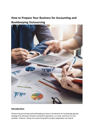 How to Prepare Your Business for Accounting and Bookkeeping Outsourcing
