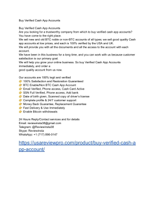 Buy Verified Cash App Accounts 2025