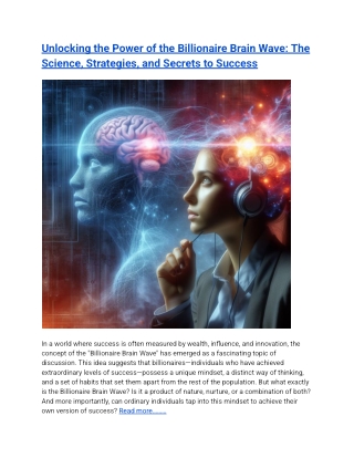 "Billionaire Brain Wave"