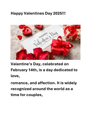 Happy Valentines Day 2025