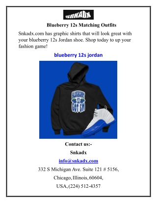 Blueberry 12s Matching Outfits