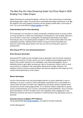 The Best Pay-Per-View Streaming Guide You'll Ever Read in 2025_ Building Your Video Empire