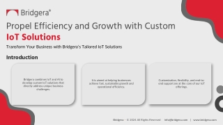 Propel Efficiency and Growth with Custom IoT Solutions