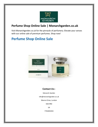 Perfume Shop Online Sale  Monarchgarden.co.uk