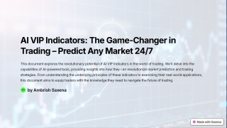 AI VIP Indicators The Game-Changer in Trading - Predict Any Market 24*7