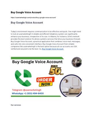 Buy Google Voice Account
