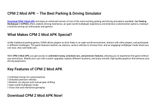CPM 2 MOD APK