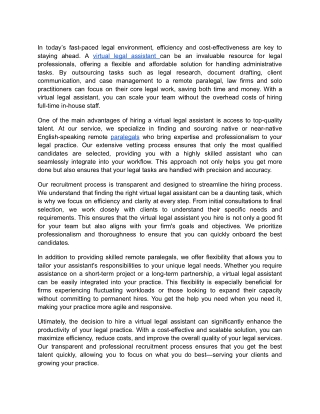 Virtual Legal Assistant