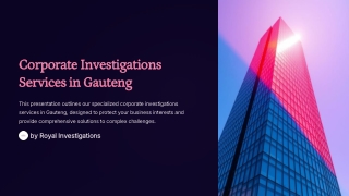 Corporate Investigations Services in Gauteng