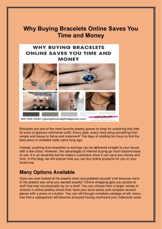 Why Buying Bracelets Online Saves You Time and Money