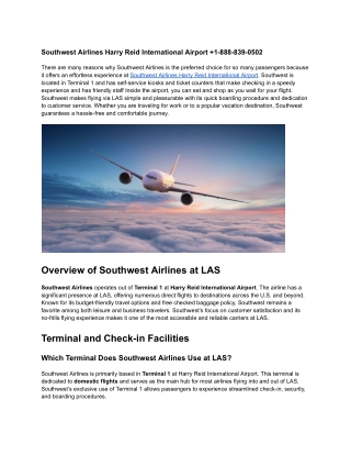 Southwest Airlines Harry Reid International Airport