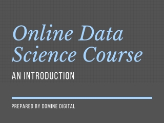 Online Data Science Course