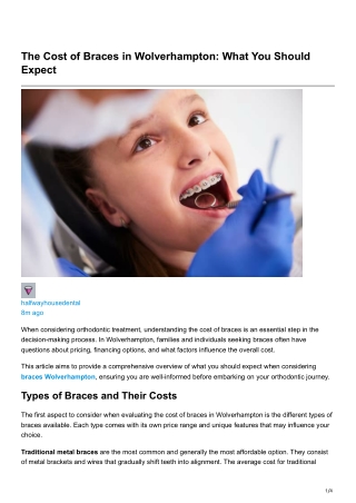 The Cost of Braces in Wolverhampton What You Should Expect
