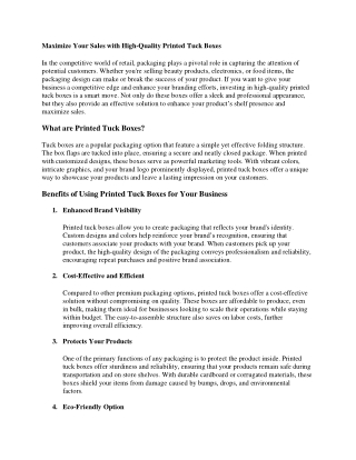 Maximize Your Sales with High