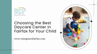 Choosing the Best Daycare Center in Fairfax for Your Child