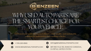 Why Used Auto Parts Are the Smartest Choice for Your Vehicle