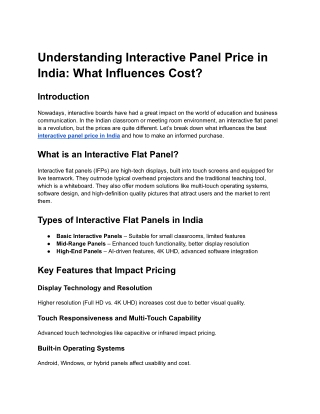 Understanding Interactive Panel Price in India_ What Influences Cost(for AS)