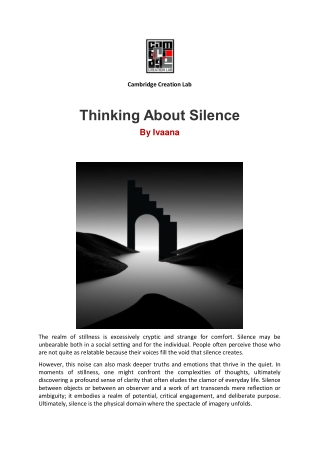 Thinking about silence