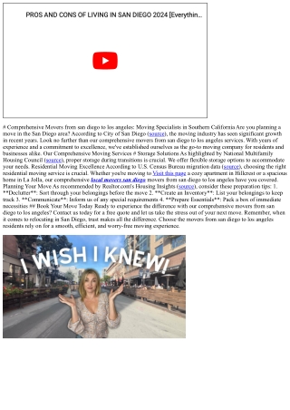 # Comprehensive Movers from san diego to los angeles: Moving Specialists in Sout