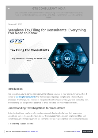 Seamless Tax Filing for Consultants: Everything You Need to Know