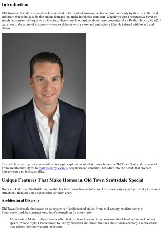 “Unique Features That Make Homes in Old Town Scottsdale Special”