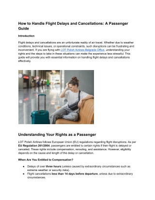 LOT Polish Airlines Belgrade Office