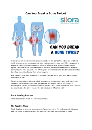 Can You Break a Bone Twice?