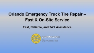 Emergency Truck Tire Repair in Orlando – We Come to You!