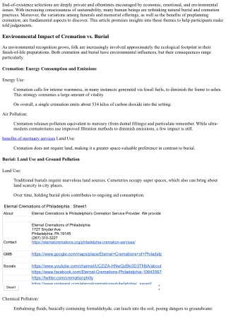 Navigating End-of-Life Choices: Environmental Impact of Cremation vs. Burial, Fu