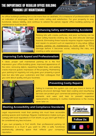 Importance of Regular Office Building Parking Lot Maintenance