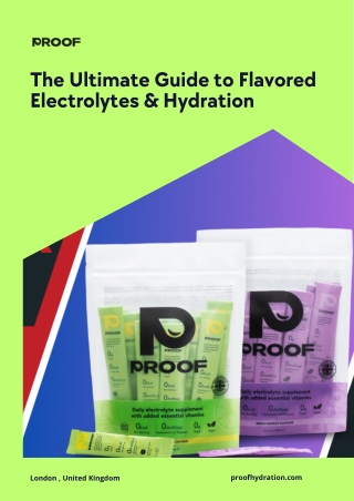 Flavored Electrolytes & Hydration