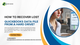 How to Recover Lost QuickBooks Data File from a Hard Drive