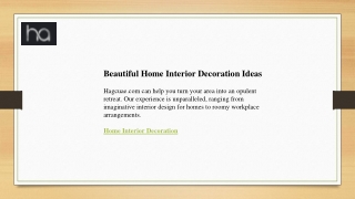 Beautiful Home Interior Decoration Ideas