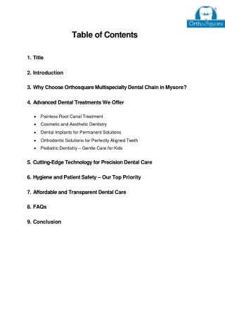 Dental Hospital in Mysore