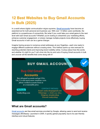 12 Best Websites to Buy Gmail Accounts in Bulk (2025)