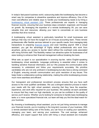 Content # 10 - Bookkeeping Virtual Assistant