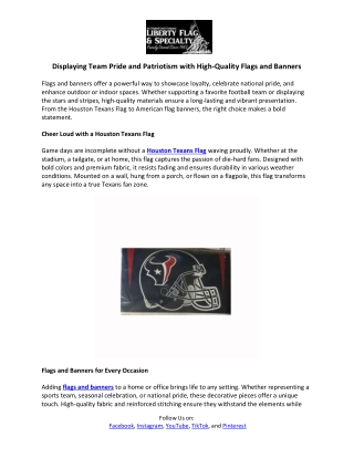 Liberty Flag & Specialty Houston Texans Flag