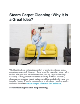 Nas Cleaning Services - Steam Carpet Cleaners in Canberra