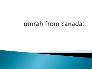umrah from canada