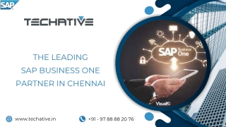 Techative Solutions - SAP Business One Partner in Chennai
