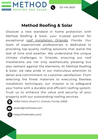 Method Roofing & Solar