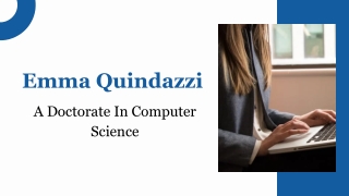 Emma Quindazzi - A Doctorate In Computer Science